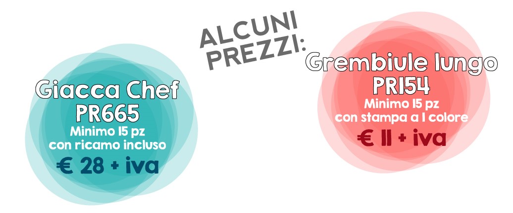 prezzi offerta abbigliamento cucina chef