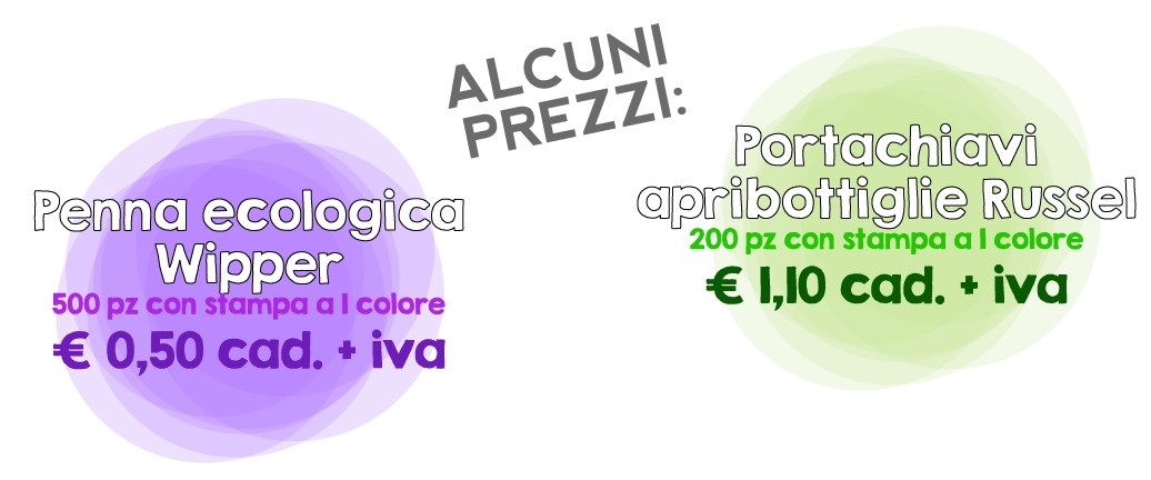 prezzi offerta gadget penne portachiavi personalizzati