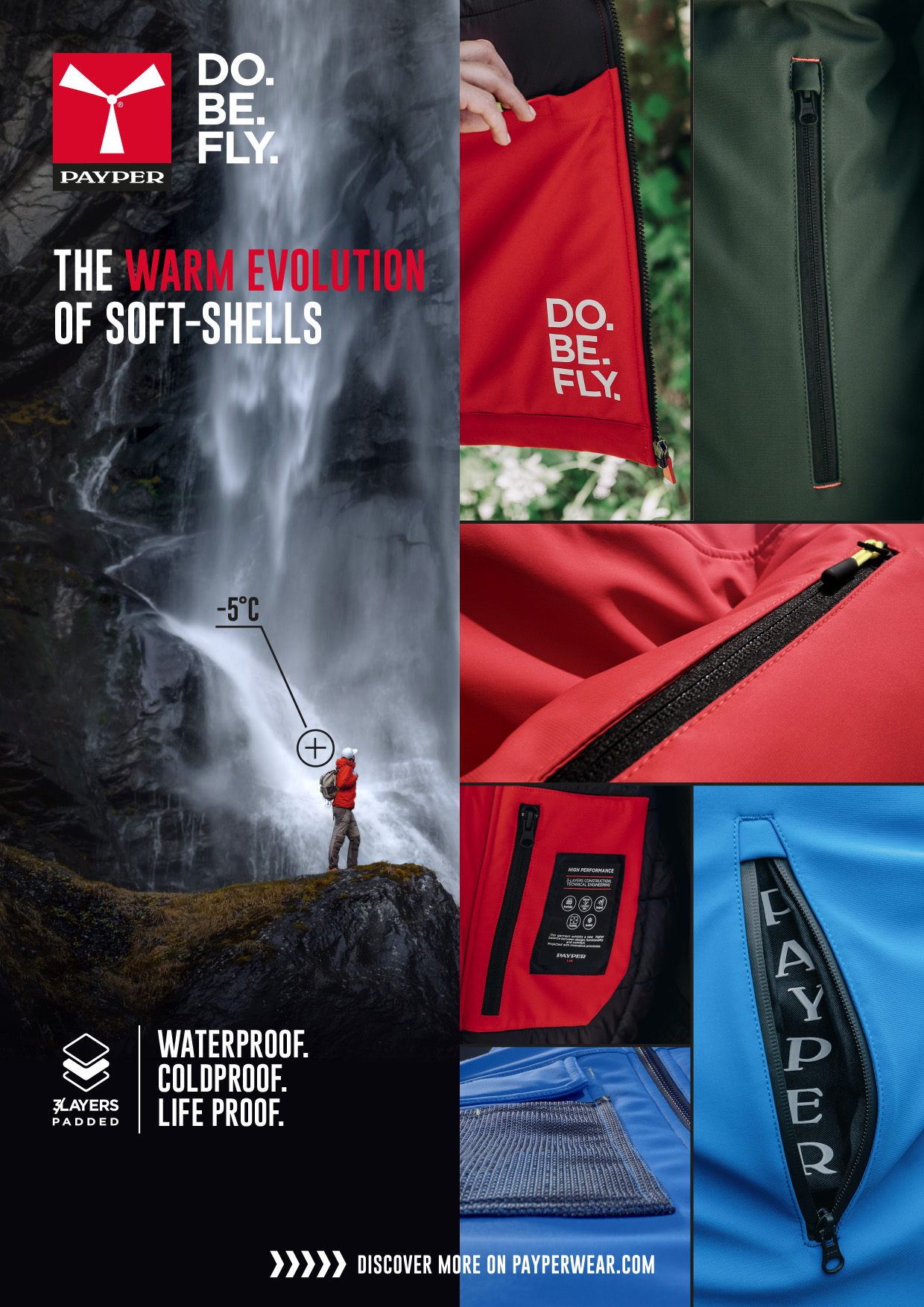 Payper_Padded_SoftShell- collezione inverno 2023-2024, giubbotti da lavoro imbottiti, impermeabili, antivento, traspiranti