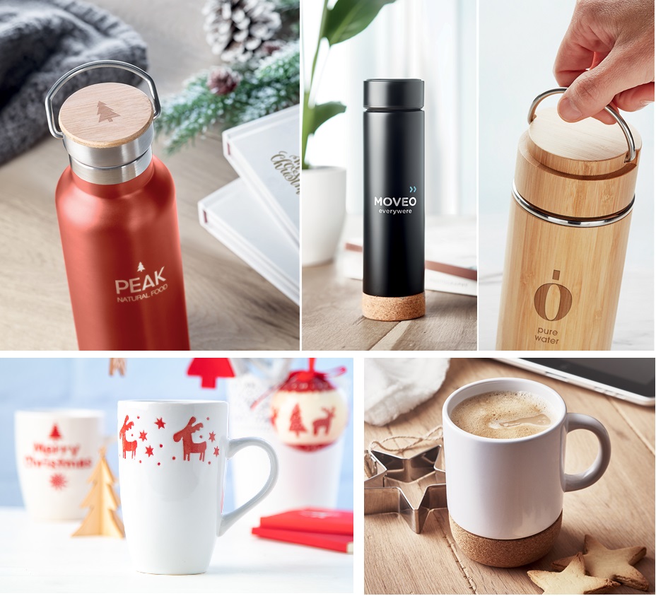 drinkware natalizio, borracce tazze e mug per natale 2023 da regalare a clienti e dipendenti