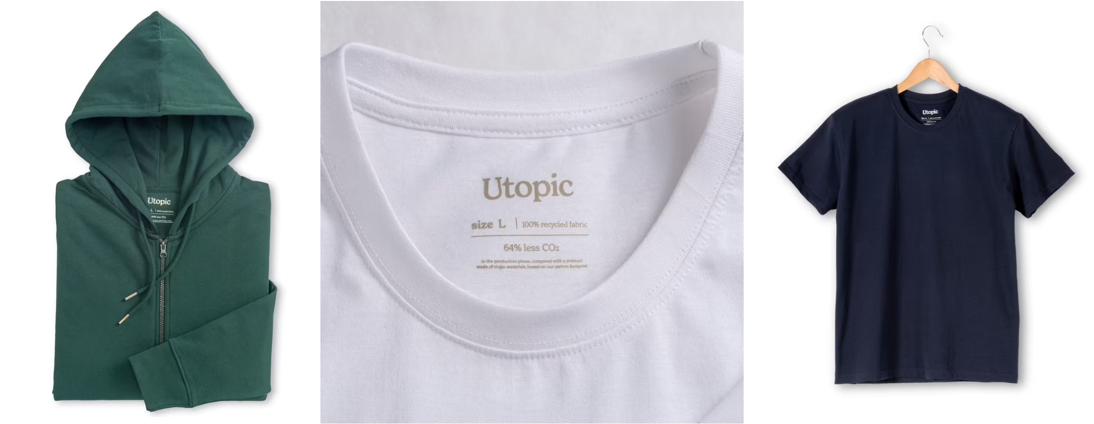 abbigliamento utopic 100% rigenerato