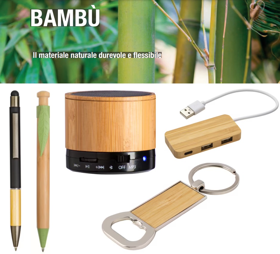 gadget personalizzati in bambu