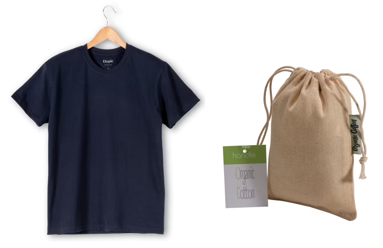 t-shirt e shopper in cotone organico